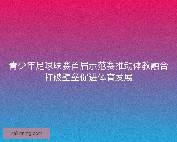青少年足球联赛首届示范赛推动体教融合打破壁垒促进体育发展